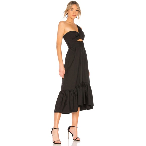 A.L.C. One-shoulder Cutout Athens Dress in Black - Picture 9 of 13
